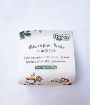 Chá Mix de Capim Limão e Melissa Orgânico (15g) - Coopernatural