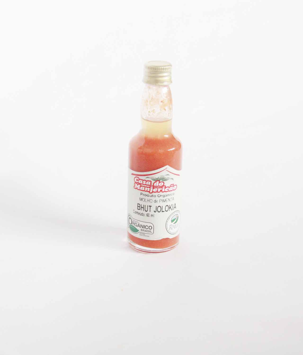 Molho de Pimenta Extra Forte (BHUT JALOKIA) Orgânica (60ml) - Casa do Manjericão