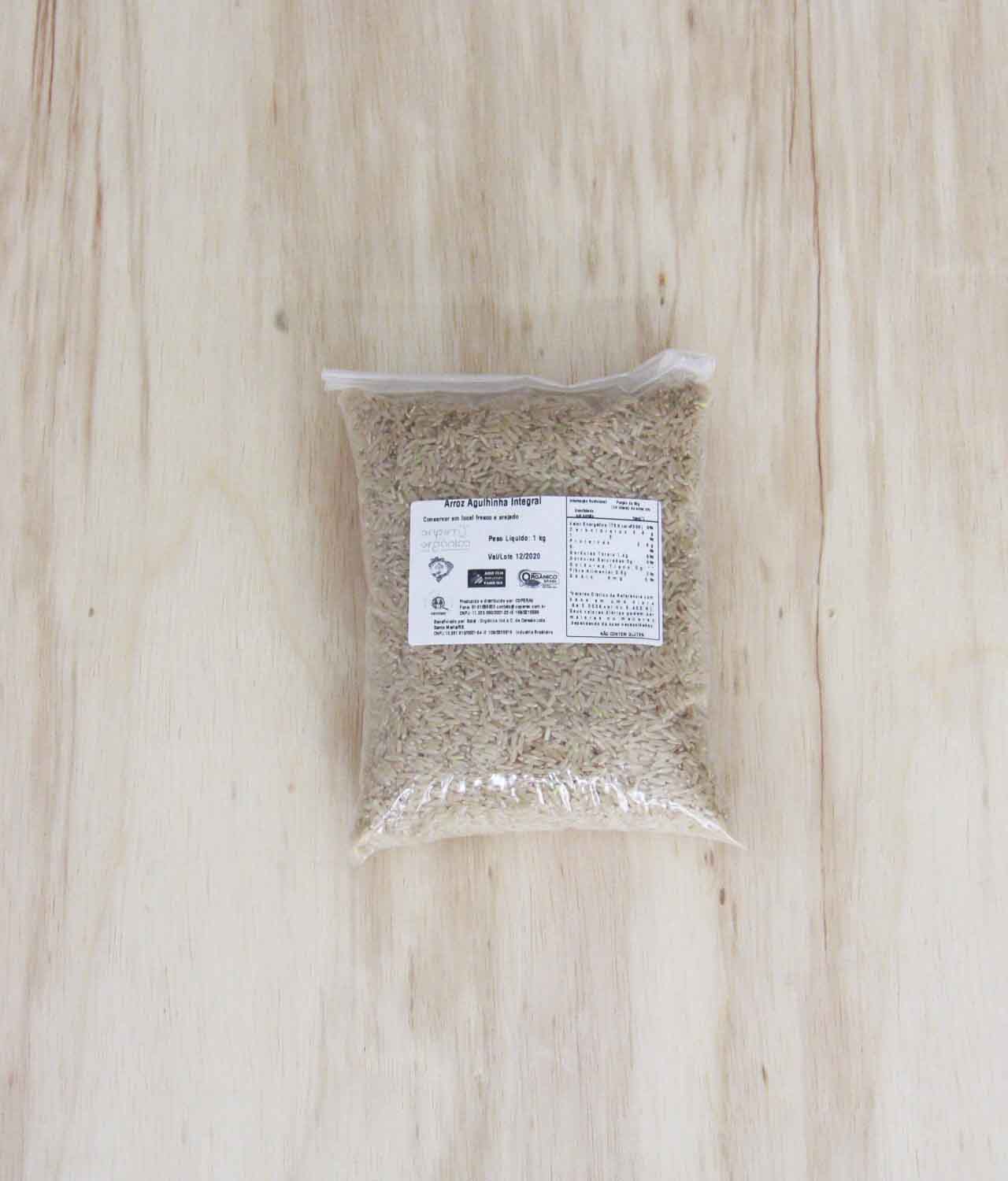 Arroz Agulhinha Integral Orgânico (1Kg) - Origem Orgânica