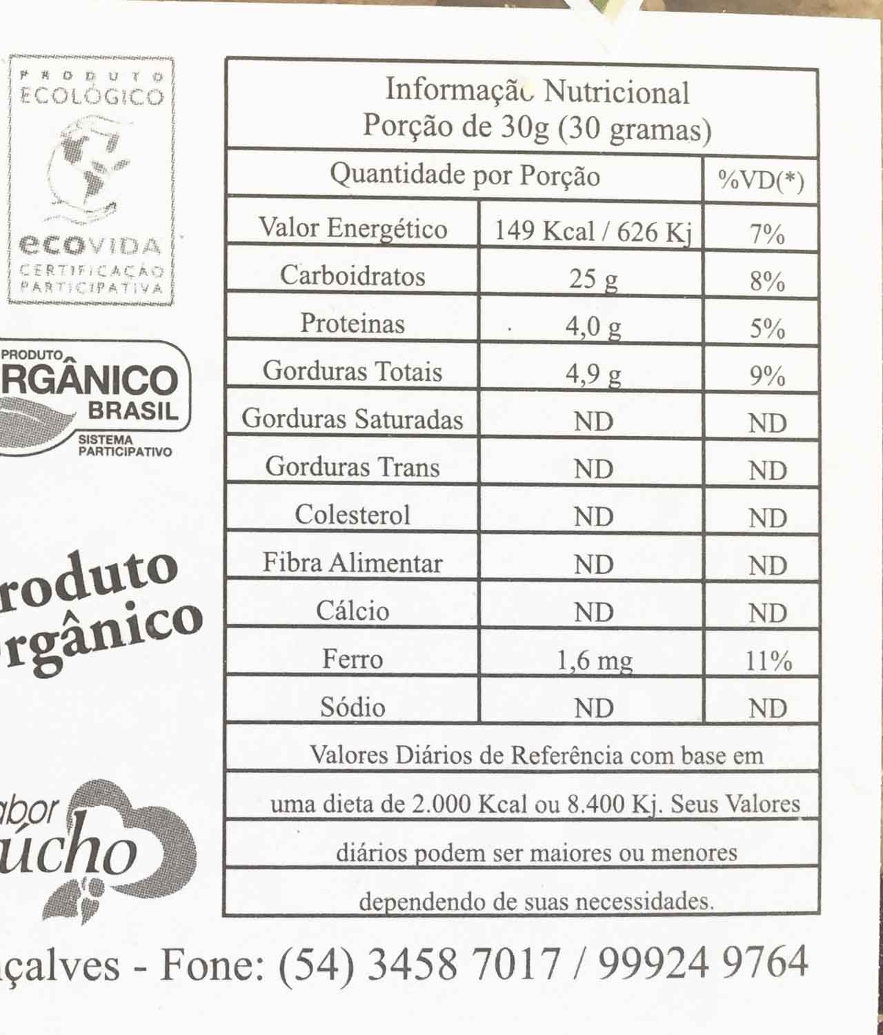 Biscoito Integral Orgânico (250g) - Gemille - Imagem 3