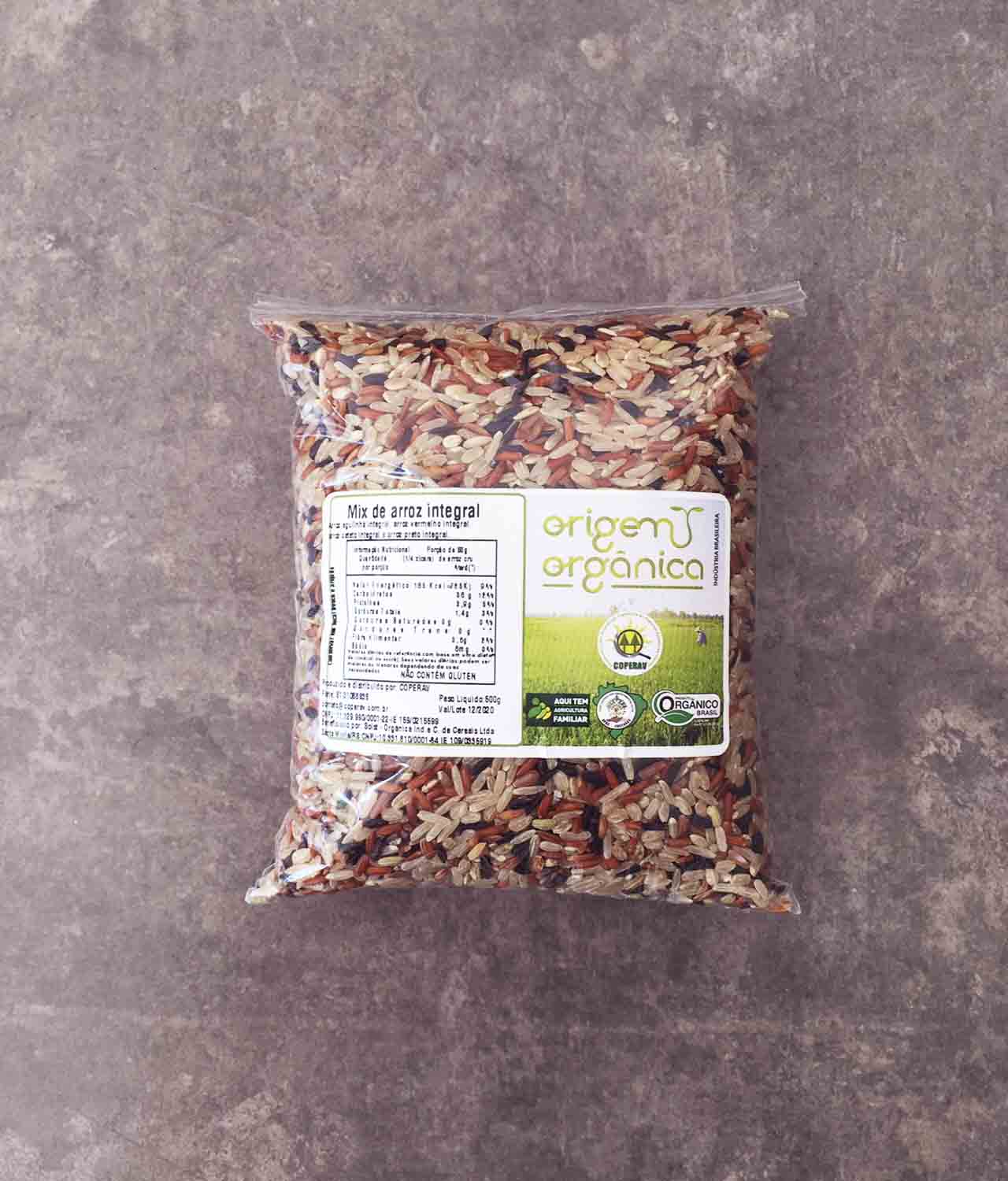 Arroz Mix Vermelho Preto Integral Orgânico