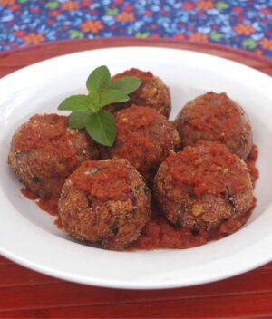 Almôndegas ao Molho Vermelho Orgânico (340g) - Comidas do Bem