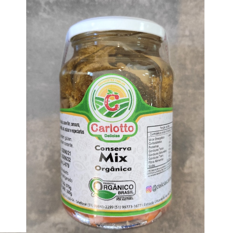 Conserva Mix Orgânica (570g) - Delícias Carlotto