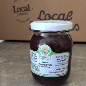 Geléia de Morango com Vinho Orgânica (300g) - Delícias Carlotto