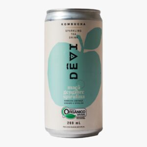 Kombucha Orgânica - Maçã, Gengibre e Spirulina (269ml) - Dêvi