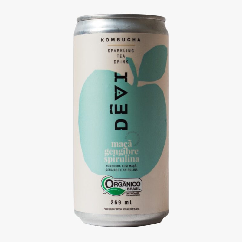Kombucha Orgânica - Maçã, Gengibre e Spirulina (269ml) - Dêvi