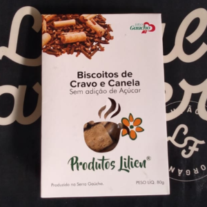 Biscoitos de Cravo e Canela Sem Adição de Açúcar (80g) - Produtos Lilien