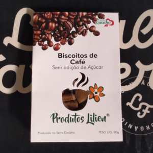 Biscoitos de Café Sem Adição de Açúcar (80g) - Produtos Lilien