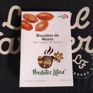 Biscoitos de Nozes sem Adição de Açúcar (70g) - Produtos Lilien
