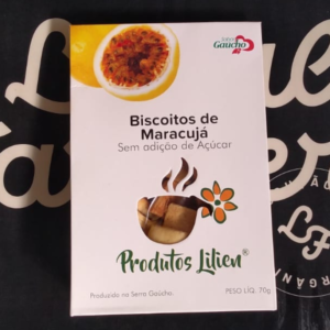 Biscoitos de Maracujá Sem Adição de Açúcar (70g) - Produtos Lilien