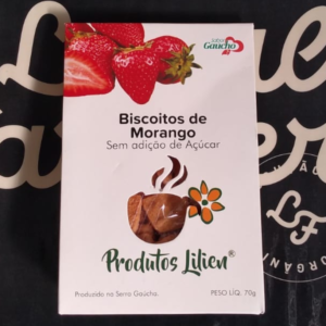 Biscoitos de Morango Sem Adição de Açúcar (70g) - Produtos Lilien