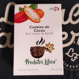 Cookie de Cacau Sem Adição de Açúcar (55g) - Produtos Lilien