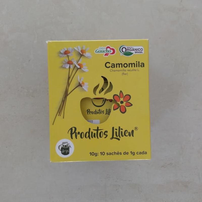 Chá Orgânico de Camomila (10 sachês Drip Tea de 2g cada) - Produtos Lilien
