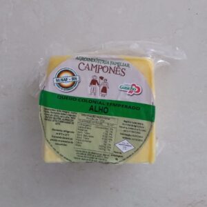 Queijo Colonial Temperado - Alho (peça) - Agroindústria Familiar Camponês