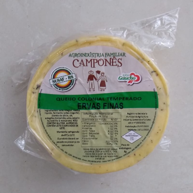 Queijo Colonial (peça) - Agroindústria Familiar Camponês