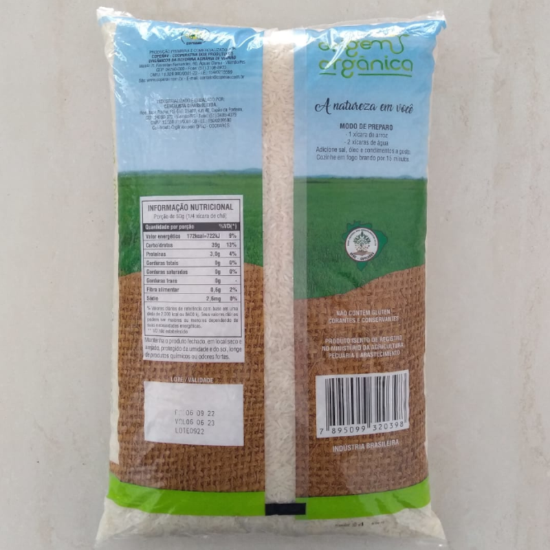 Arroz Branco Agulhinha Orgânico (5Kg) - Origem Orgânica - Imagem 2