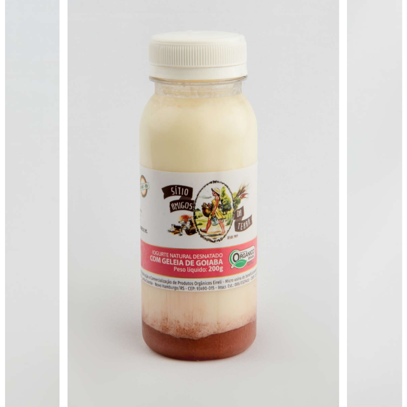 Iogurte Natural Desnatado Orgânico com Geleia de Goiaba (200g) - Sítio Amigos da Terra