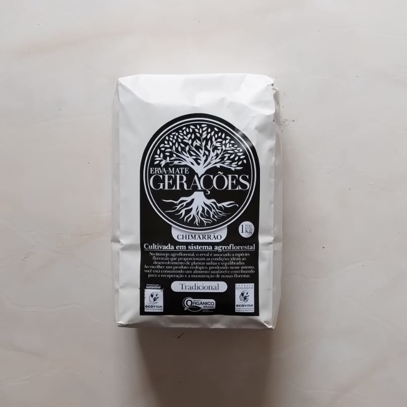 Erva-Mate Orgânica - Tradicional - Moída Fina (1 Kg) - Gerações