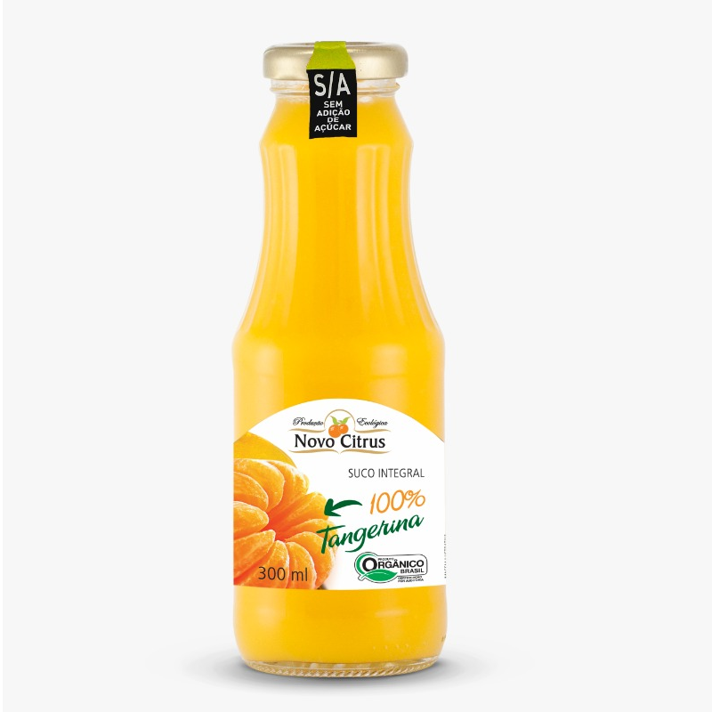 Suco de Tangerina Integral Orgânico (278ml) - Novo Citrus