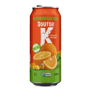 Kombucha Orgânica - Laranja com Gengibre (350 ml) - Dr K