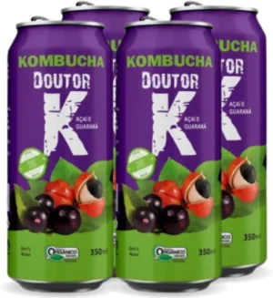 Kombucha Orgânica - Açaí com Guaraná (350 ml) - Dr K